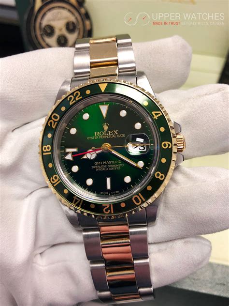 rolex gmt 2 gold green|rolex gmt master 2 green and black.